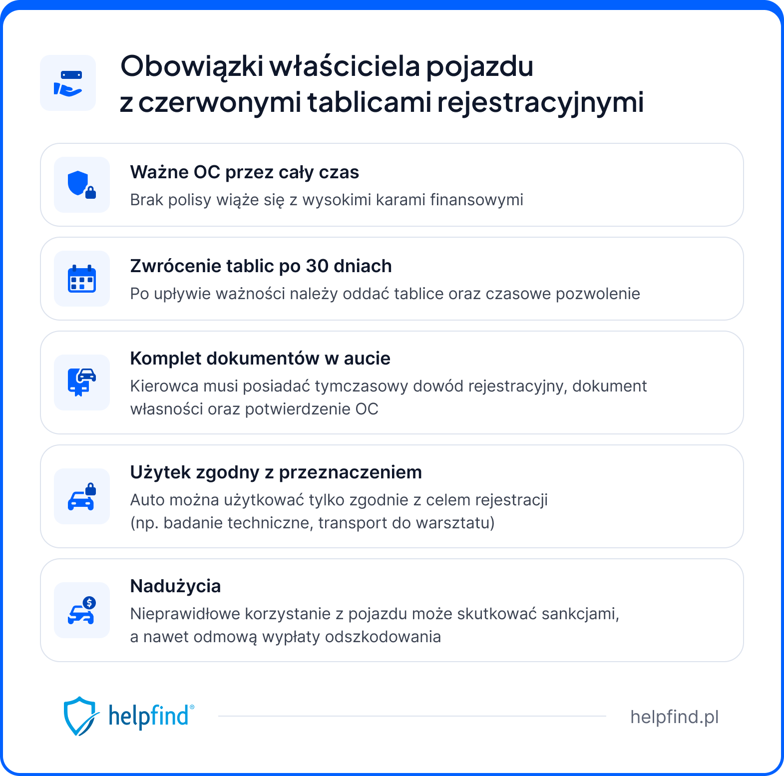 czerwone tablice rejestracyjne - obowiązki właścicieli